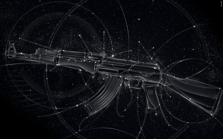Matei Apostolescu, Weapon, AK 47, Simple HD Wallpaper Desktop Background
