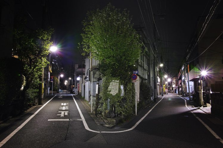 cityscape, Photography, Japan, Night, Street light HD Wallpaper Desktop Background