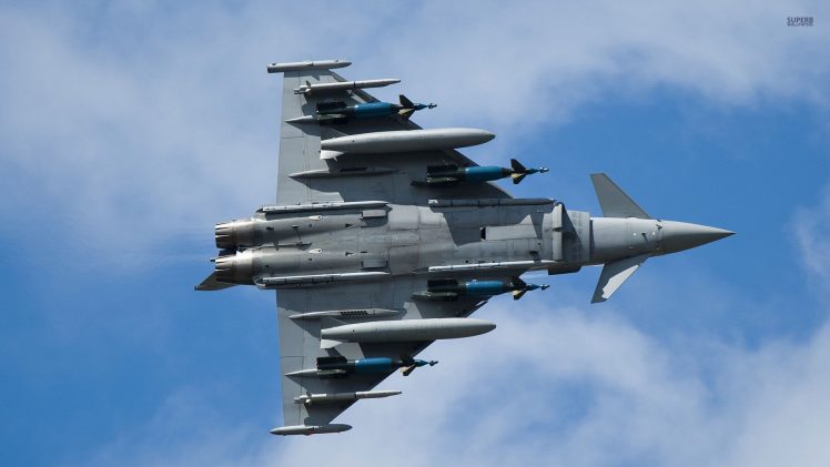 military, Jet fighter, Eurofighter, Eurofighter Typhoon, Airplane HD Wallpaper Desktop Background