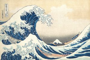 waves, Painting, Japan, Artwork, Sea, Boat, The Great Wave off Kanagawa