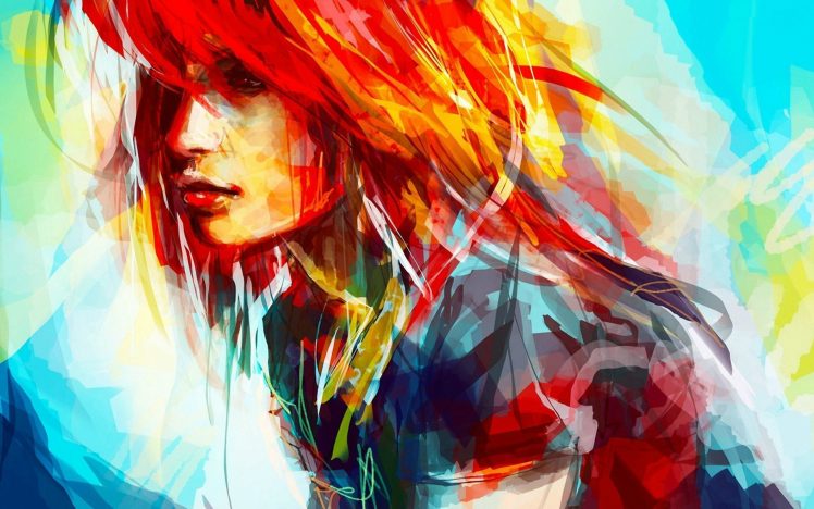 women, Redhead, Face, Alicexz, Painting, Artwork, Portrait HD Wallpaper Desktop Background