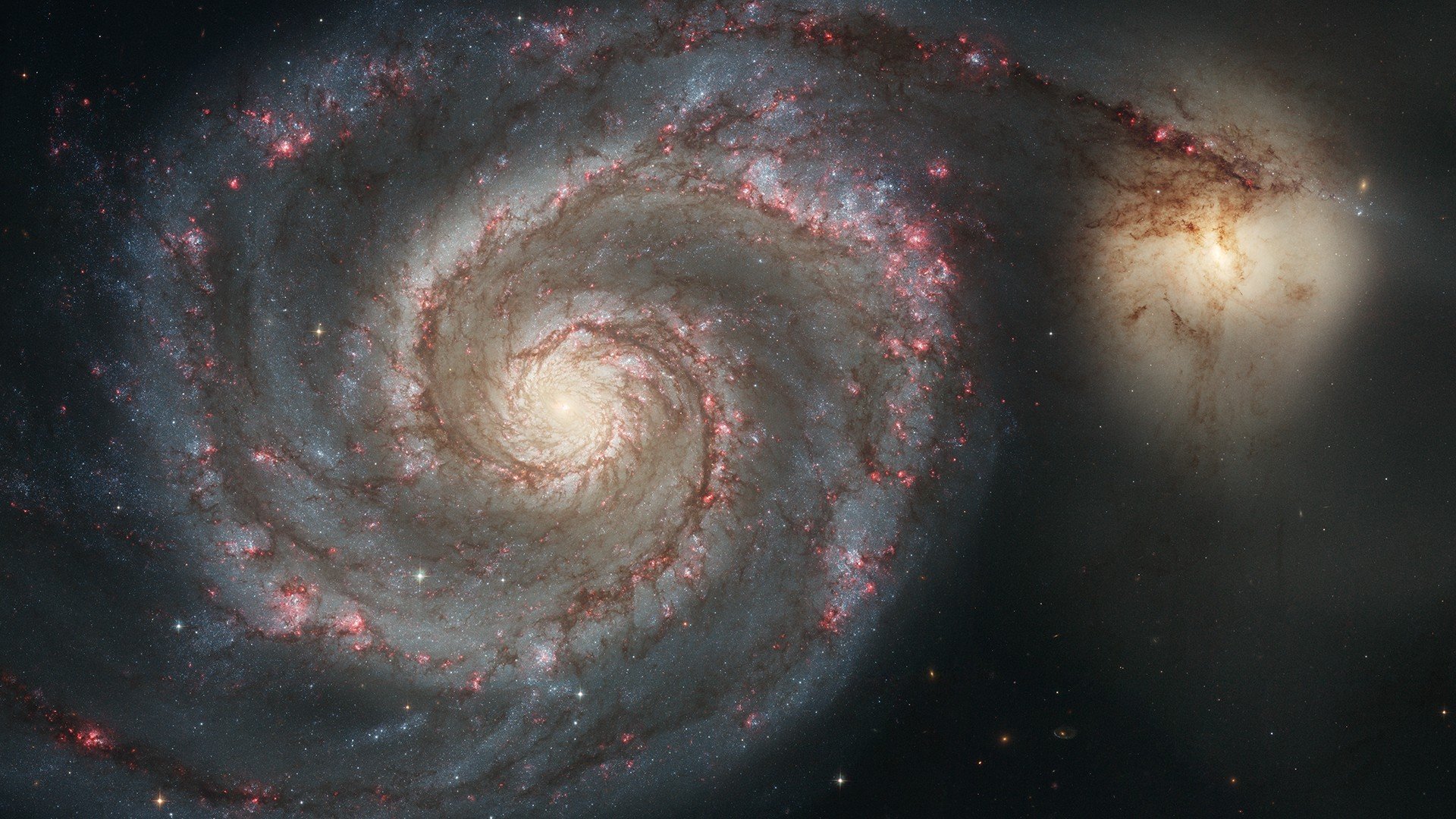 space, Galaxy, Whirlpool Galaxy Wallpaper