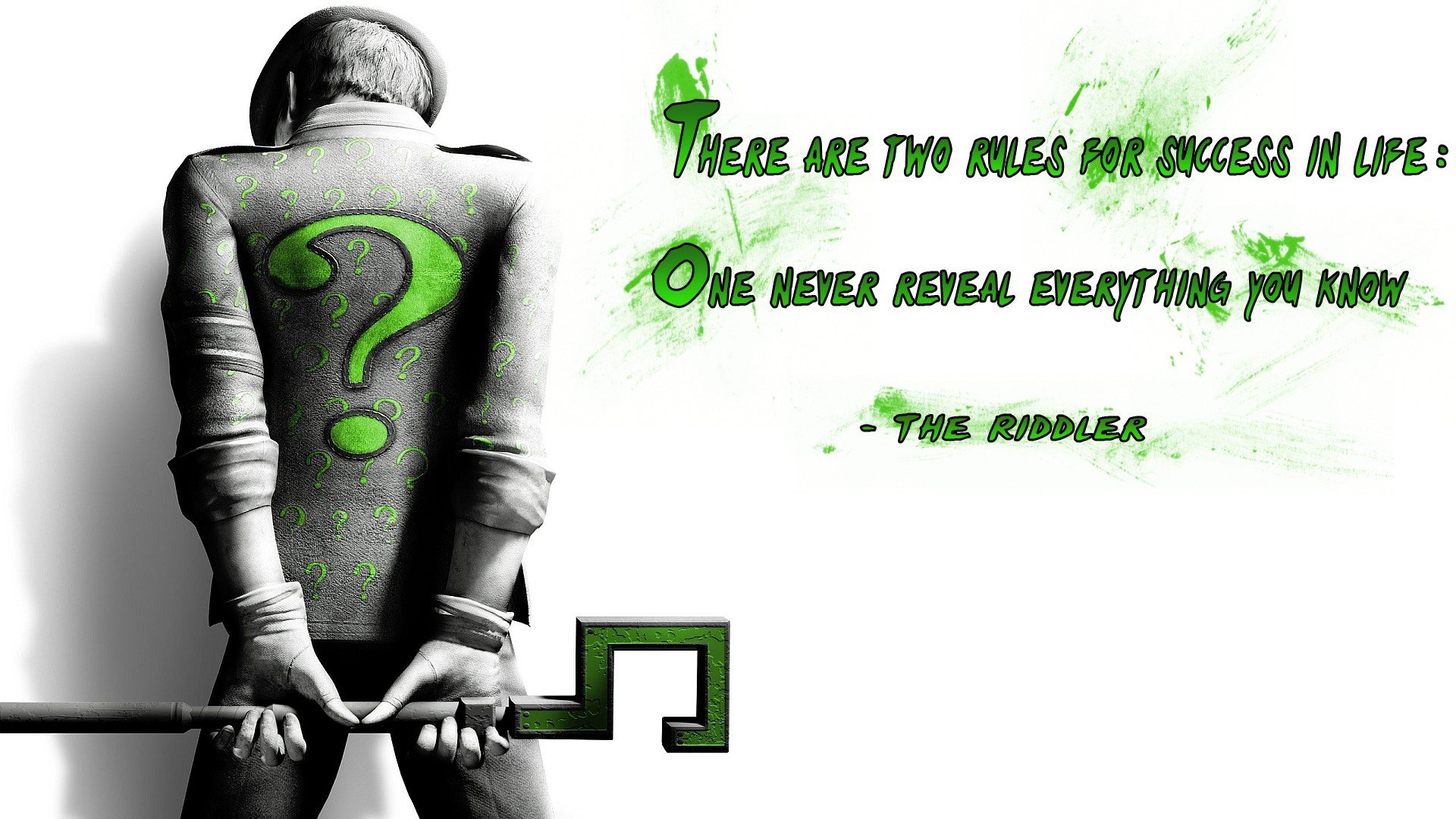 The Riddler, Quote, Typography, Batman Wallpaper