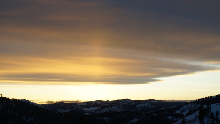 mountains, Sunset HD Wallpaper Desktop Background