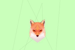 fox, Abstract, Geometry, Fox cubs, Minimalism