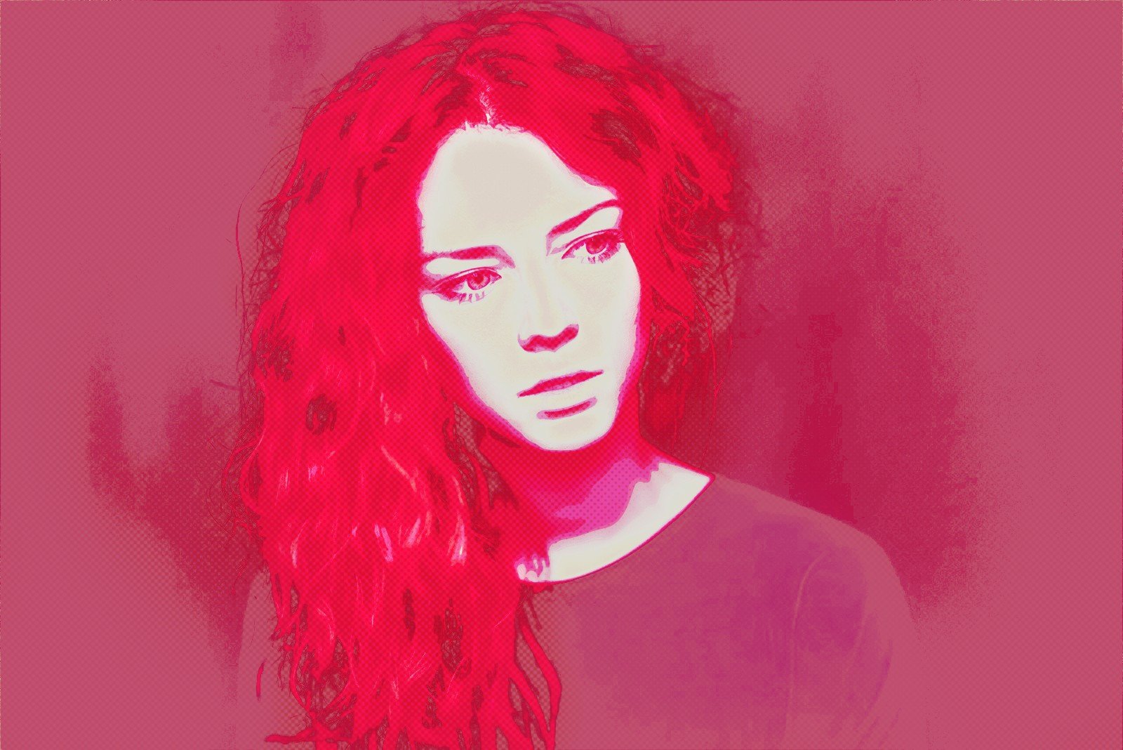 redhead, Women, Model, Face, Effects, Photoshop Wallpaper