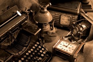 vintage, Old, Sepia, Camera, Typewriters