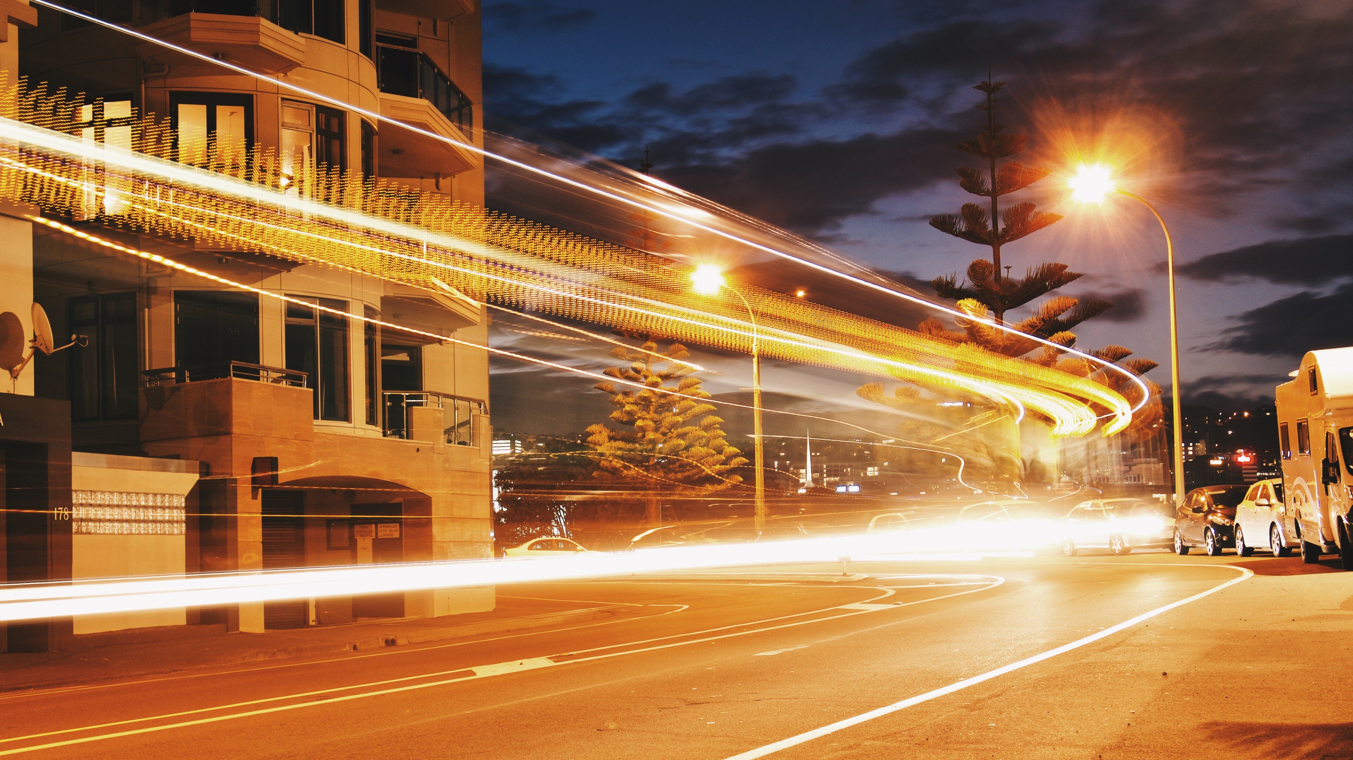 photography, Light trails, Long exposure Wallpaper