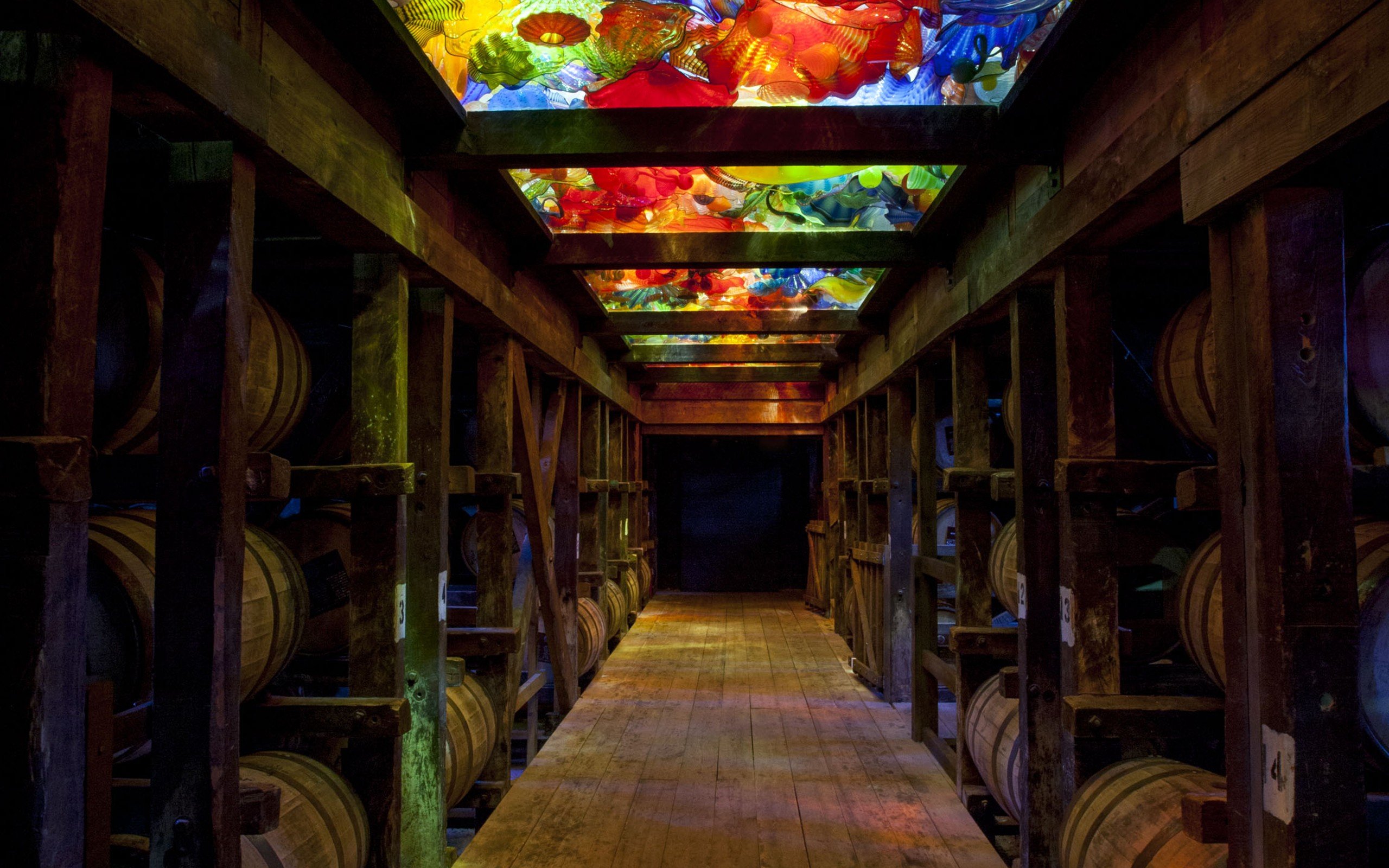 stained glass, Colorful, Alcohol, Barrels Wallpaper
