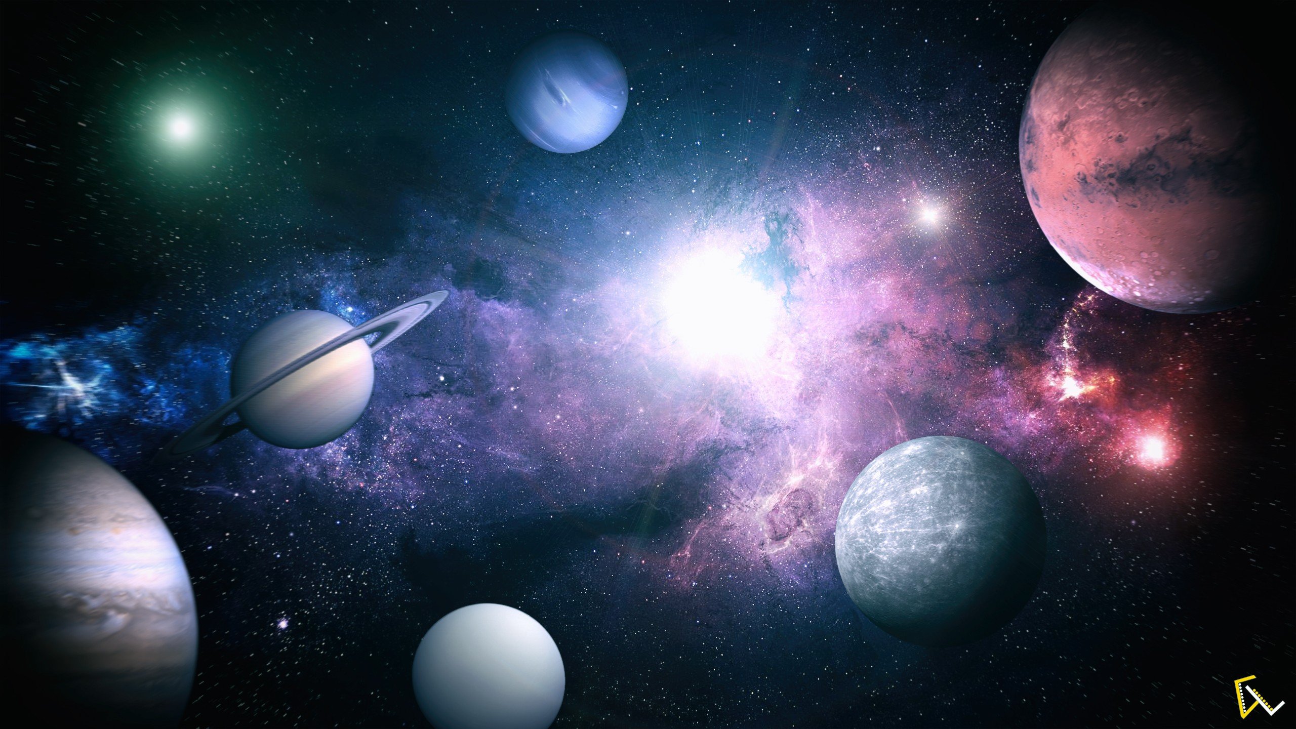 space, Planet, Photoshop, Lights Wallpapers HD / Desktop and Mobile