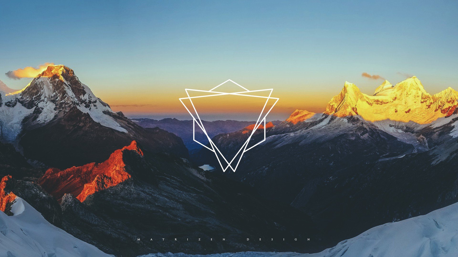 mountains, Water, Photography, Digital art, Geometry, Polyscape