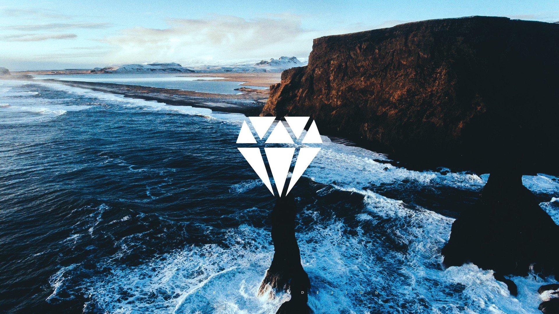 mountains, Water, Photography, Digital art, Geometry, Polyscape Wallpaper
