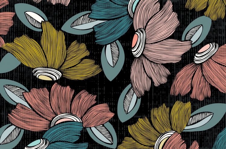 flowers, Artwork, Abstract HD Wallpaper Desktop Background