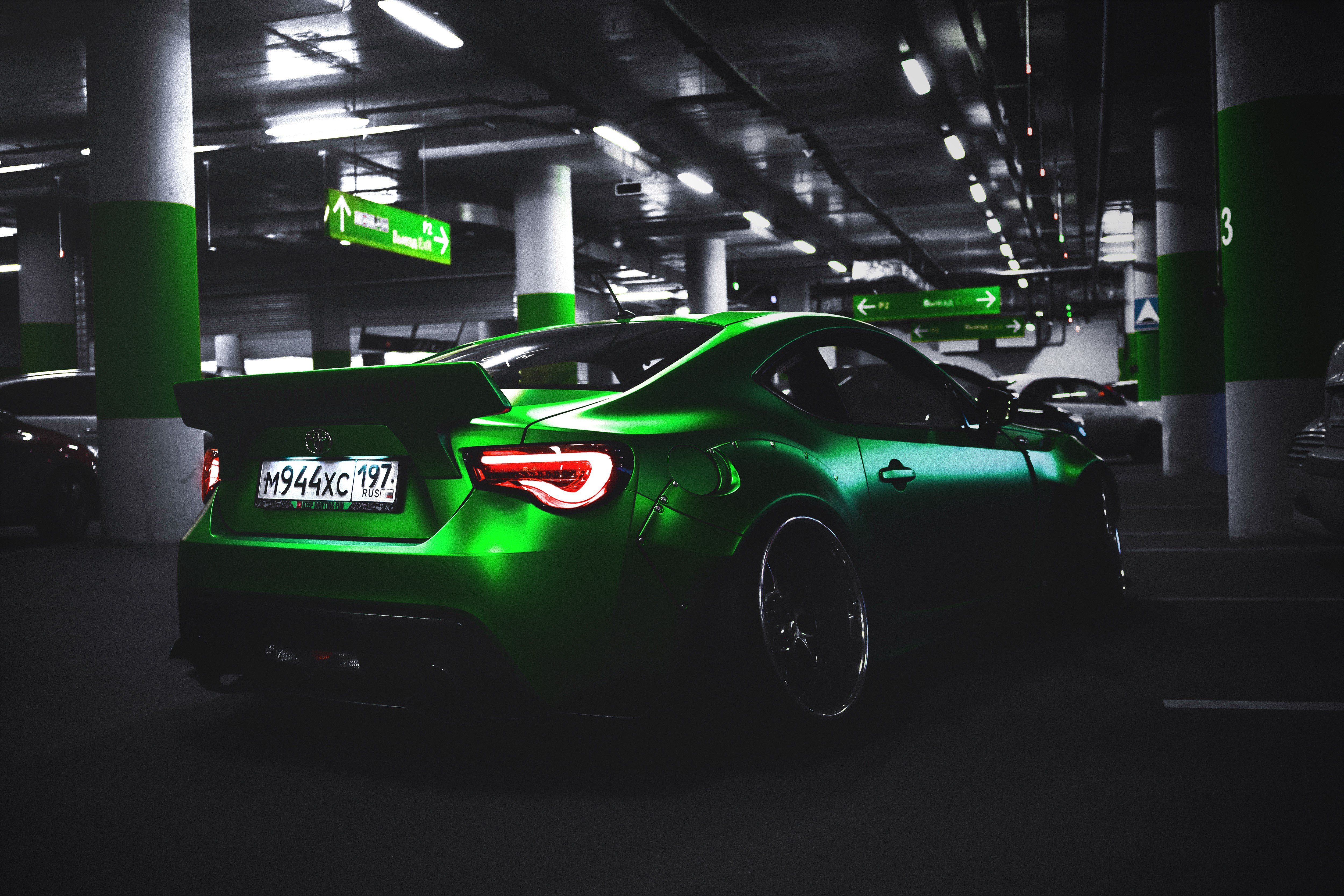 car, Vehicle, Toyota, Green, LB Works, Toyota GT86, Camber Wallpaper
