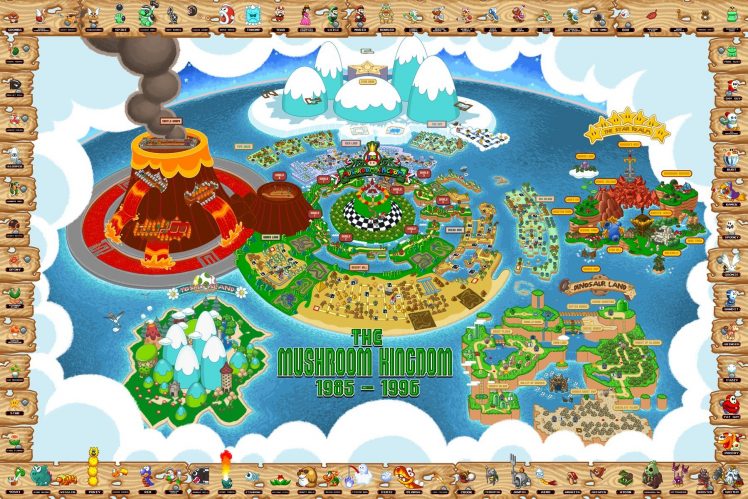 Super Mario, Nintendo, Map HD Wallpaper Desktop Background