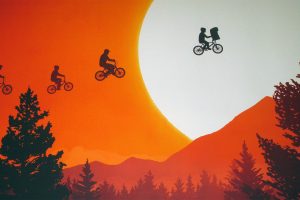 E.T., Movies, Sunset, Bicycle, Steven Spielberg