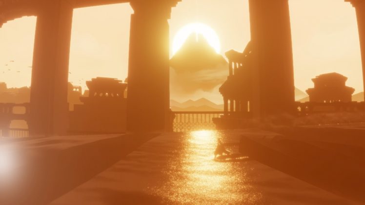 in game, Sunlight, Desert, Journey (game) HD Wallpaper Desktop Background