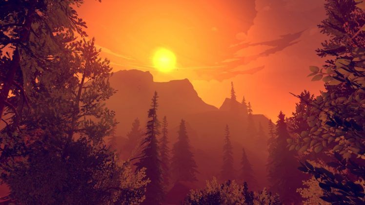 Firewatch, In game, Sunlight, Forest, Sunset HD Wallpaper Desktop Background