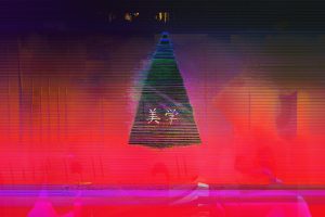 glitch art, Neon, Abstract, Triangle, Japan, Vaporwave