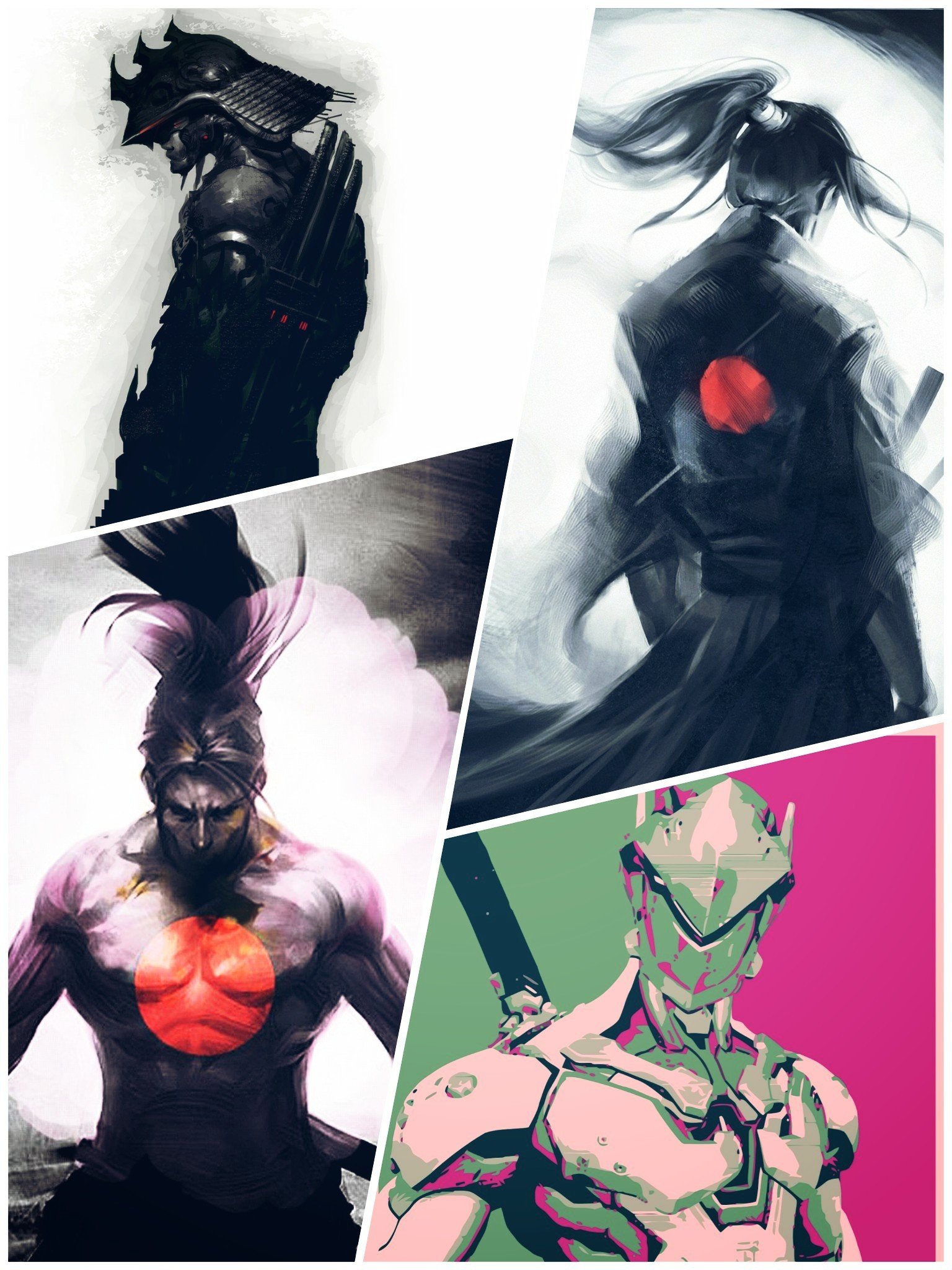 Genji Shimada, Yasuo, Genji (Overwatch), Yasuo (League of Legends), Blades, Ronin, Samurai Wallpaper