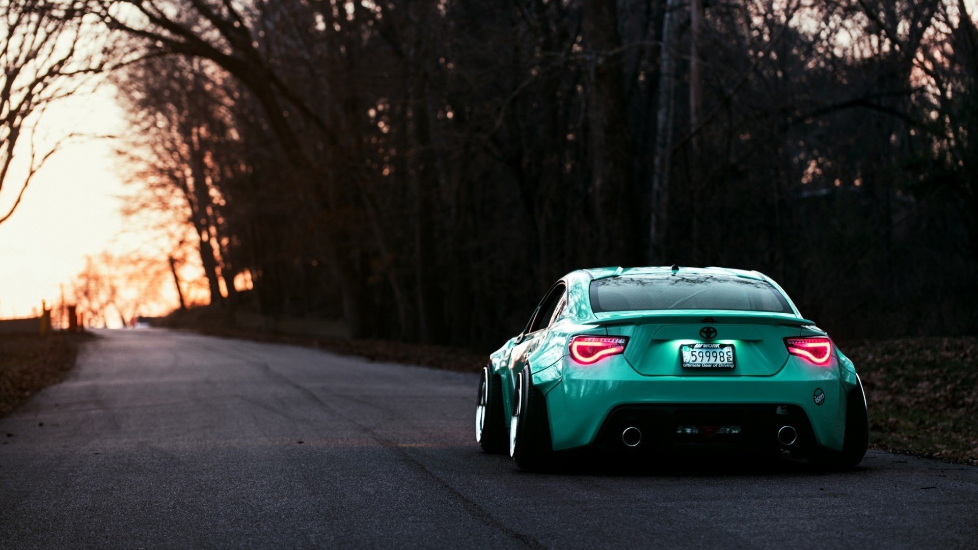 Toyota, Toyota GT86, Road, Super Car, Alone, Trees, Sunset Wallpapers HD / Desktop and Mobile