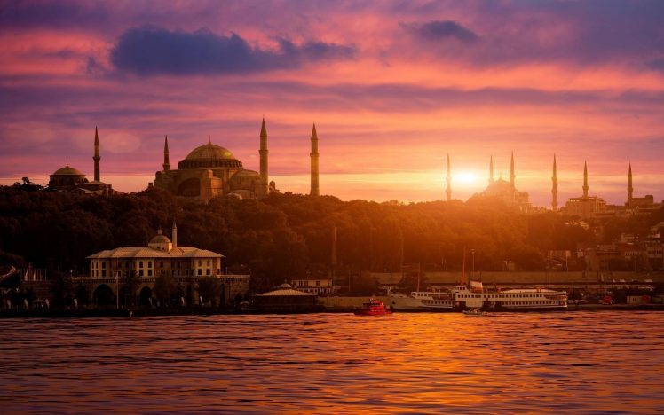 Turkey, Sultan Ahmed Mosque, Islamic architecture HD Wallpaper Desktop Background