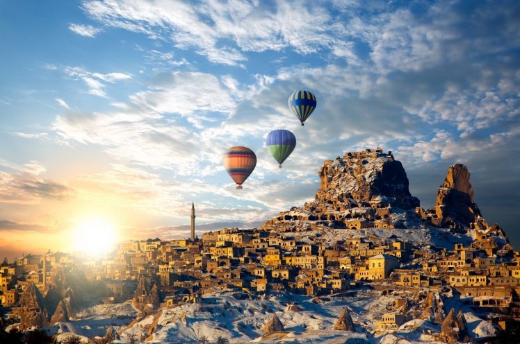 Turkey, Hot air balloons, Cappadocia HD Wallpaper Desktop Background