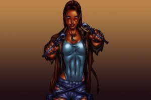 Lara Croft, Michael Turner, Illustration, Weapon, Tomb Raider, Comics