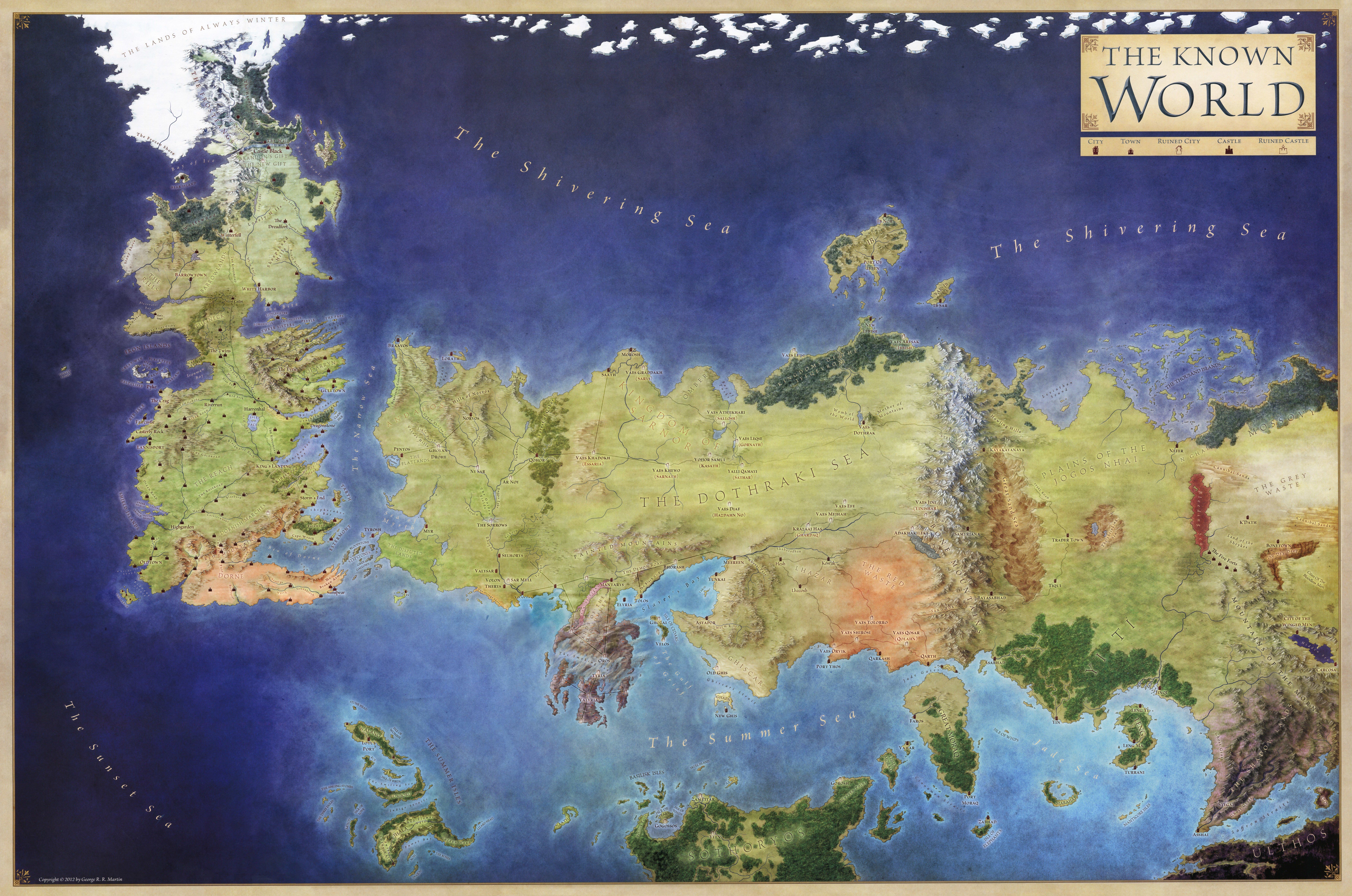 Westeros, Backgound, A Song of Ice and Fire, Game of Thrones, World, Map Wallpaper