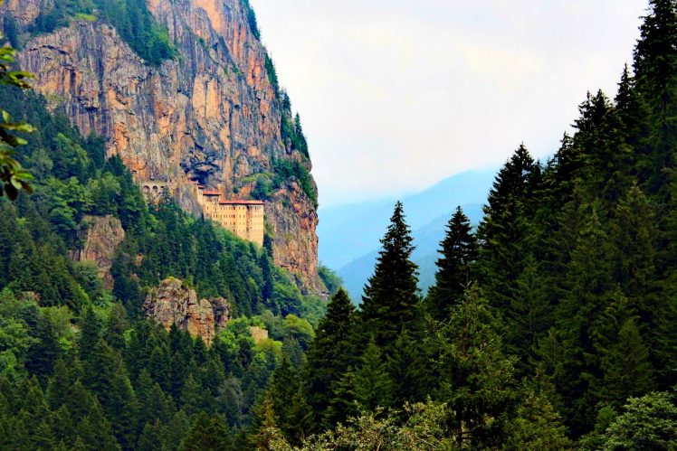 Trabzon, Turkey, Nature, Green, Panagia Sumela, Sumela, Sumela Monastery, Castle HD Wallpaper Desktop Background