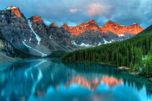 Tourism, Moraine Lake, Valley, Canada, North, Alberta National Park, Alberta, Forest, Mountains, Park, Glacial Lake, Green