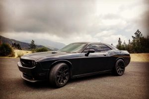Dodge Challenger, Mountains, Blacked out