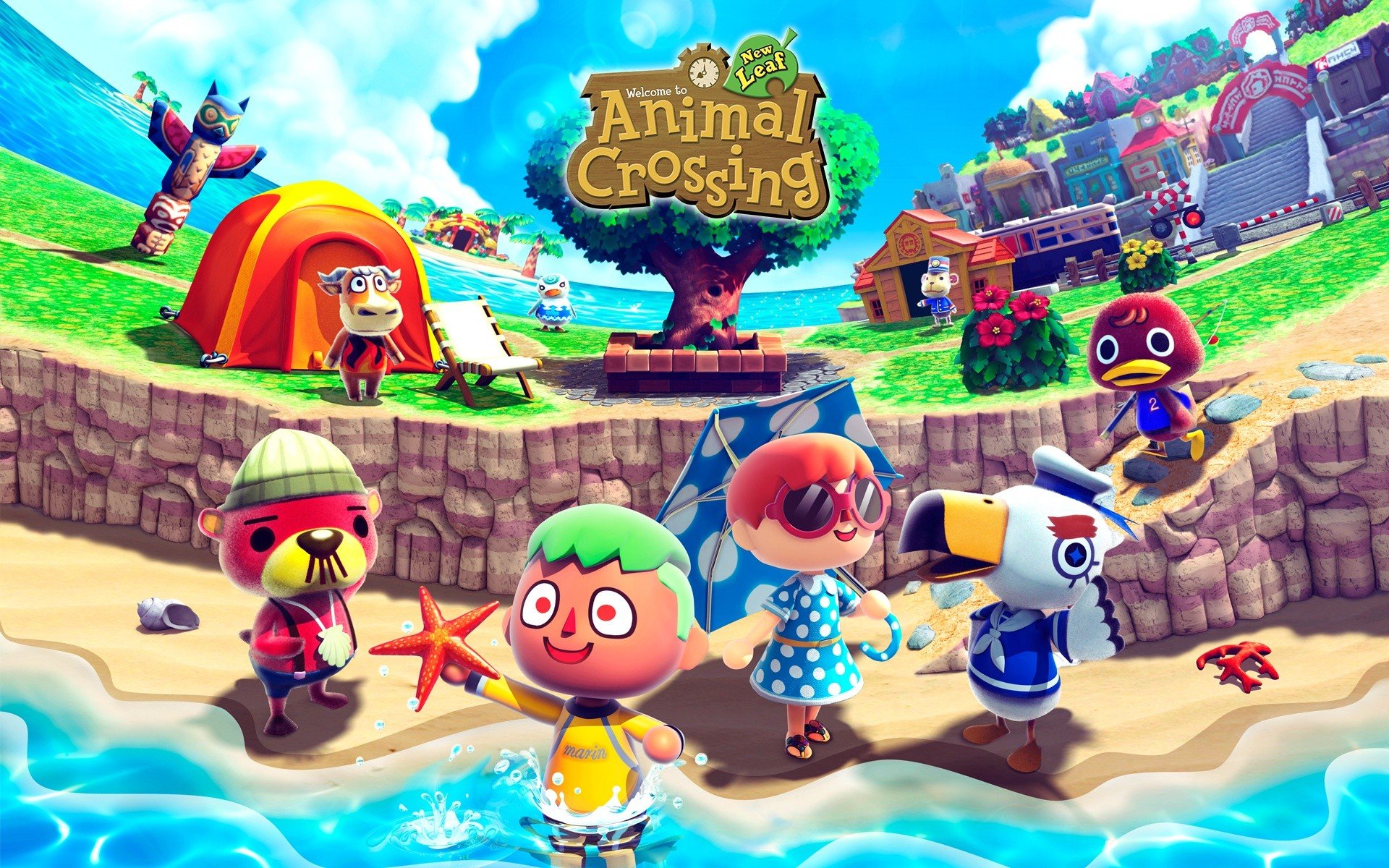 video game characters, Animal Crossing, Animal Crossing New Leaf, New Leaf, Animals, Nintendo 3DS, Seasons Wallpaper