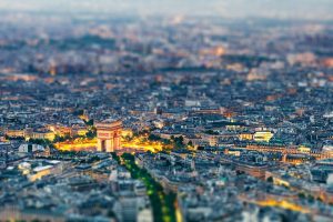 Paris, France, Arc de Triomphe, Tilt shift, Cityscape