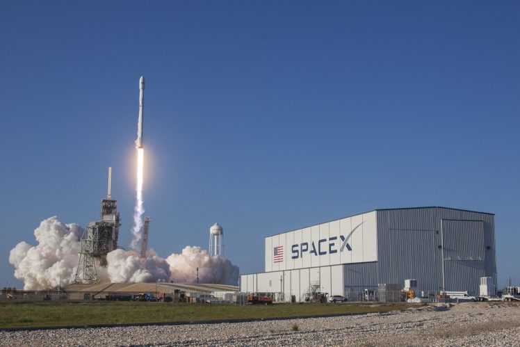 SpaceX, Rocket, Smoke, American flag, Fire HD Wallpaper Desktop Background
