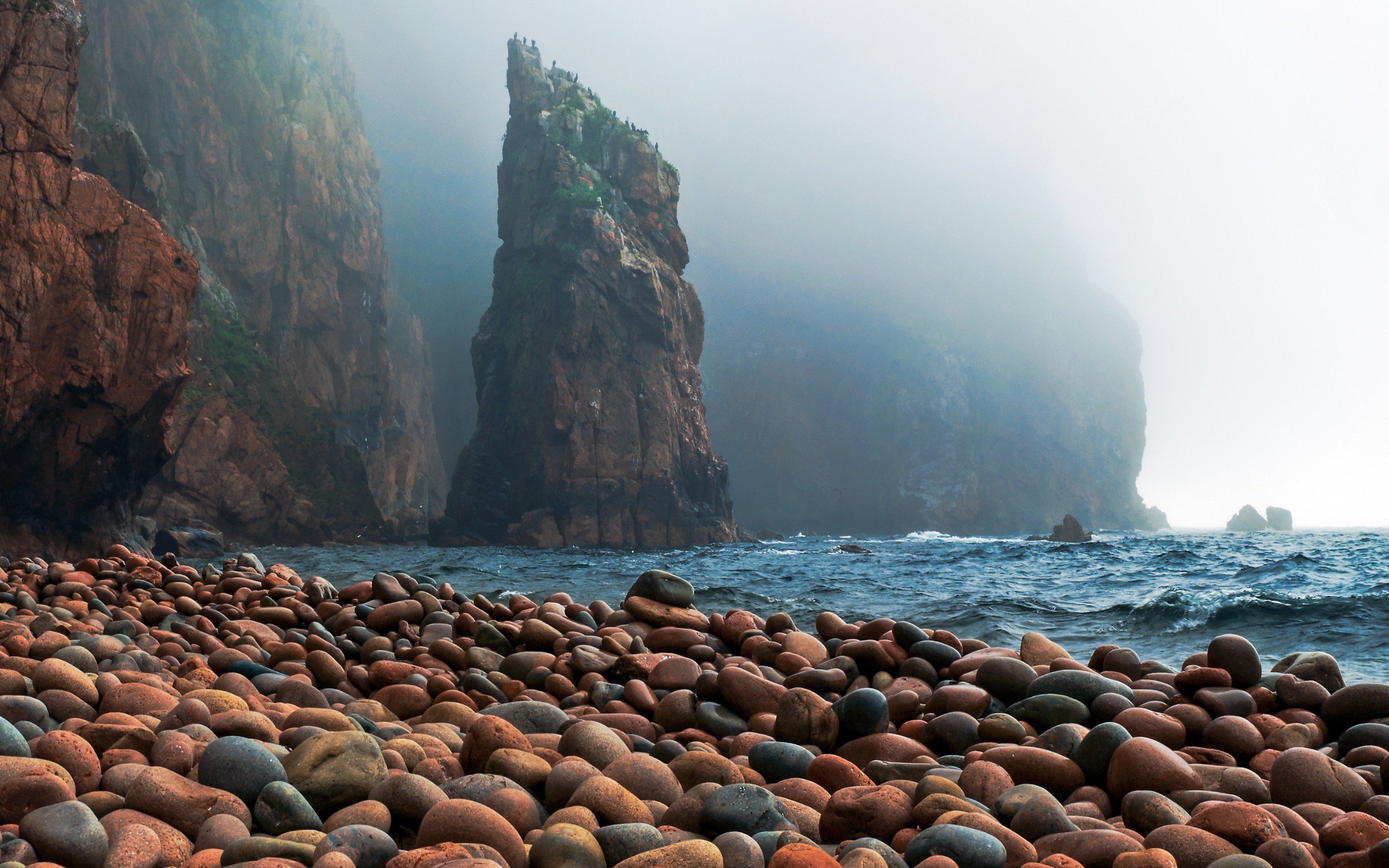 Vitaly Burke, Russia, Stones, Coast, Sea, Nature, Cliff Wallpaper