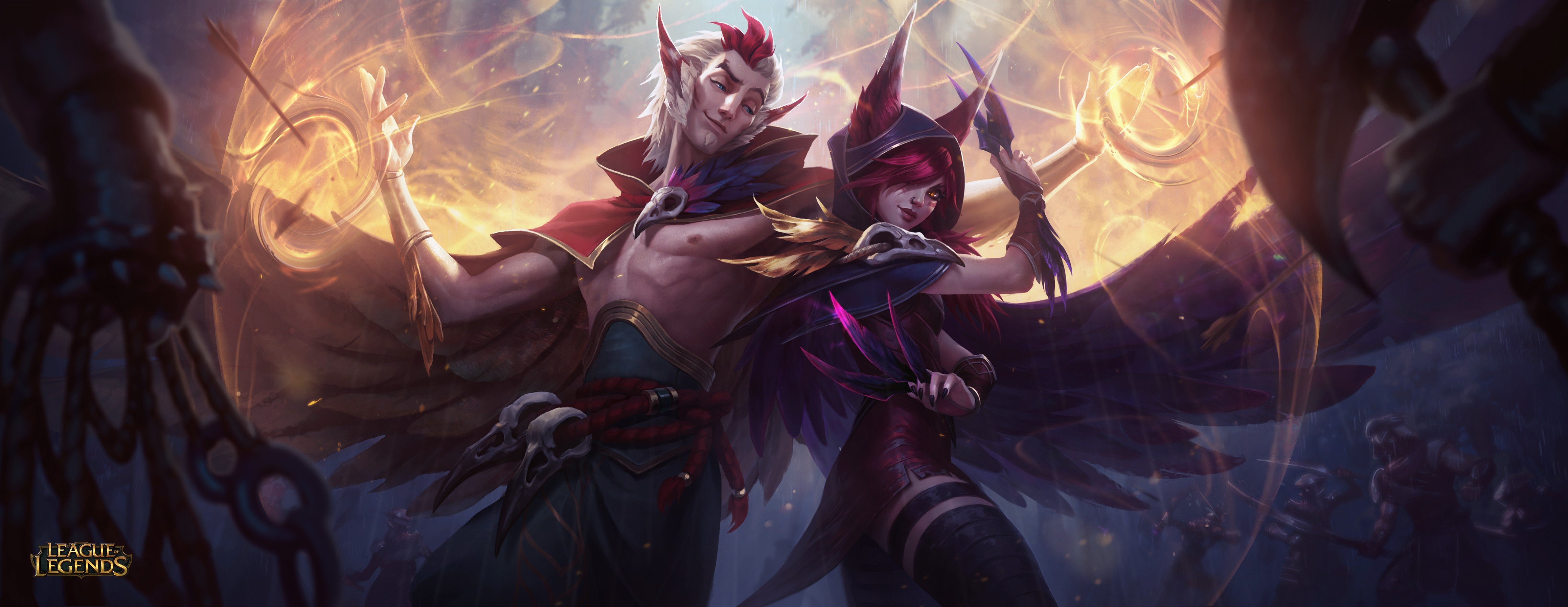 League of Legends, Xayah (League of Legends), Rakan (League of Legends) Wallpaper