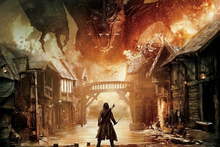 Smaug, The Hobbit: The Battle of the Five Armies, Dragon, The Hobbit HD Wallpaper Desktop Background