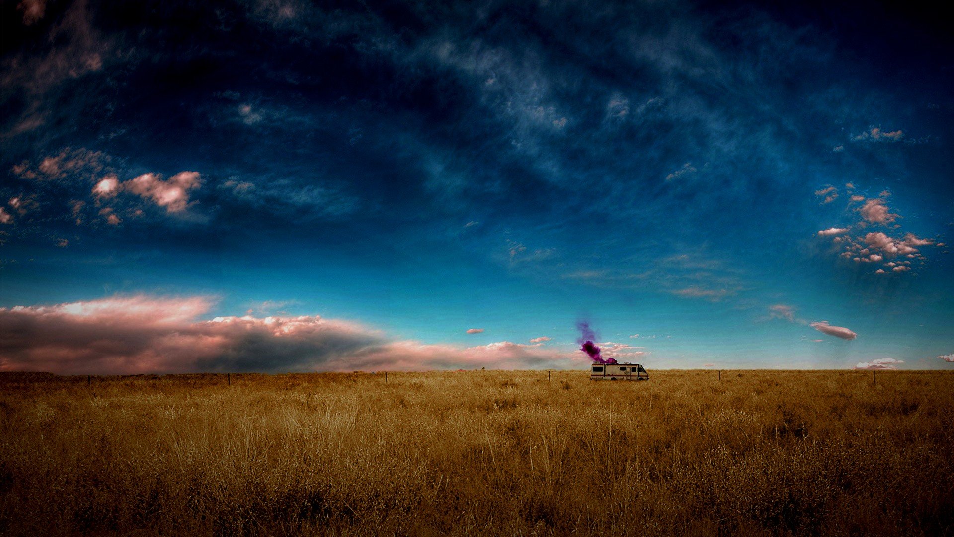 Walter White, Breaking Bad, Desert, AMC, Sky, RV Wallpaper