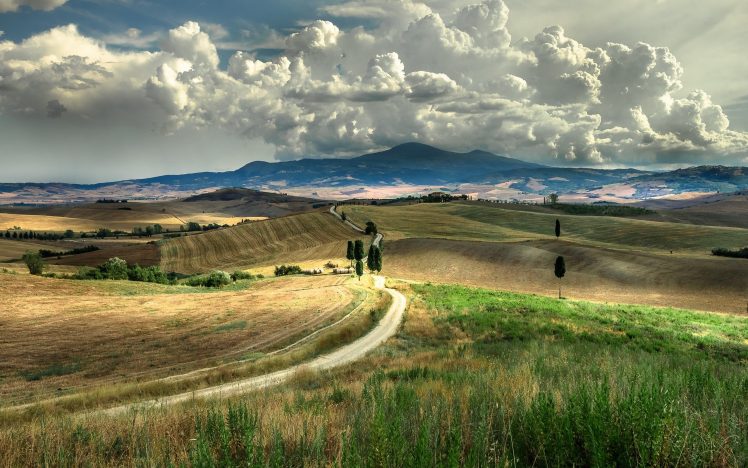 Tuscany, Sky, Clouds, Italy, Landscape HD Wallpaper Desktop Background