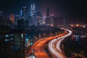 building, Kuala Lumpur, City, Road, Night, Malaysia, Lights