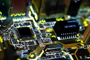 hardware, Microchip, Technology, Macro, Tilt shift, PCB