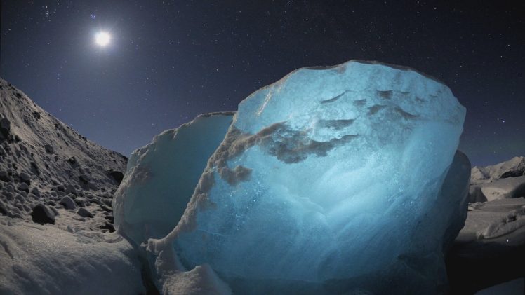 ice, Moon, Chaning ice HD Wallpaper Desktop Background