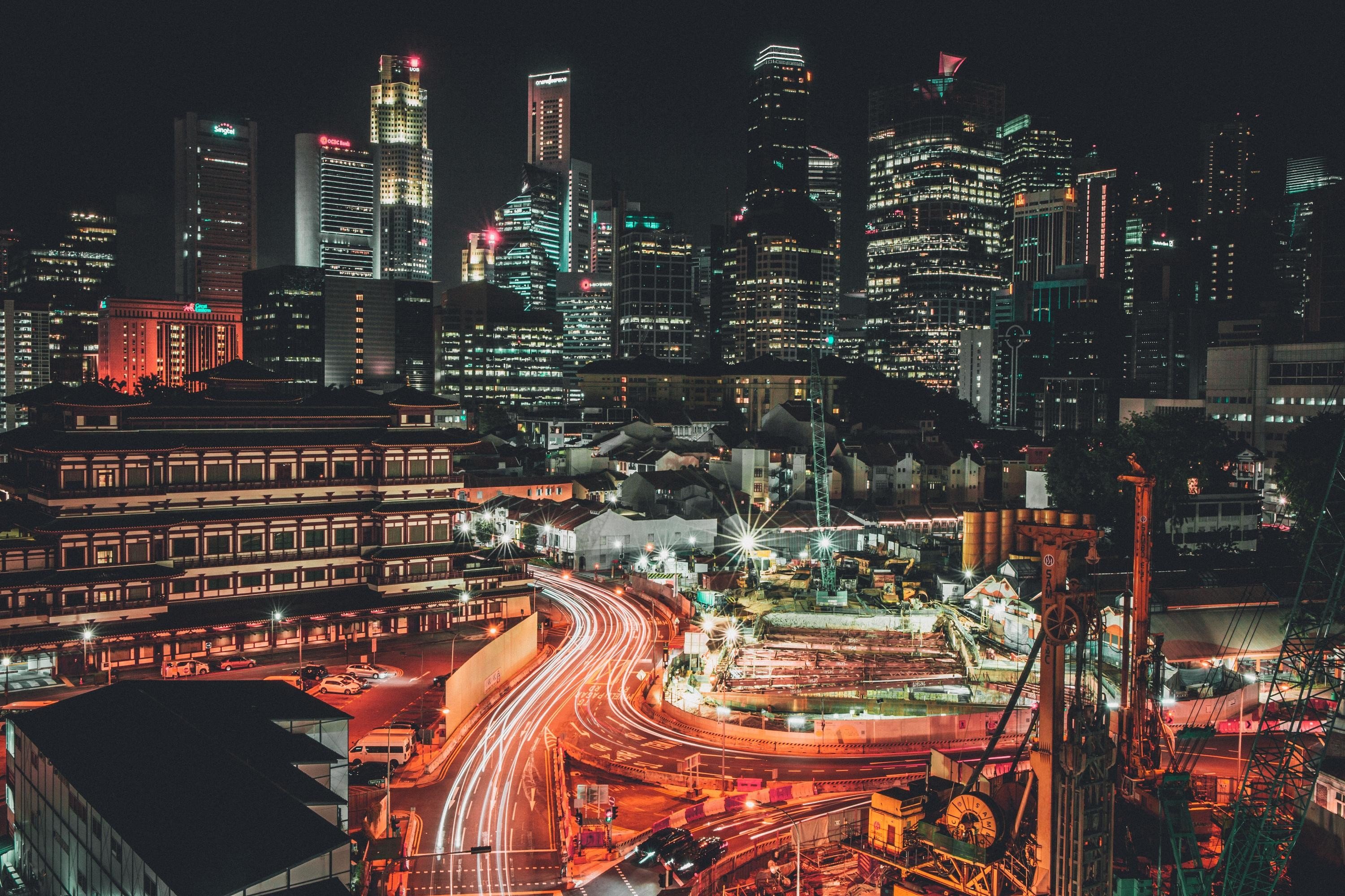 city, Lights, Building, Cityscape Wallpaper