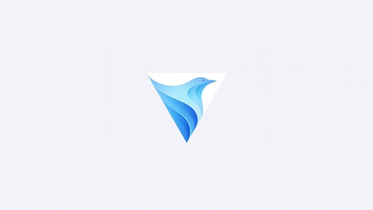 birds, Blue, Illustration, Triangle, Minimalism HD Wallpaper Desktop Background