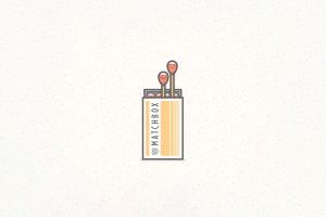 illustration, Matches, Minimalism, Matchbox