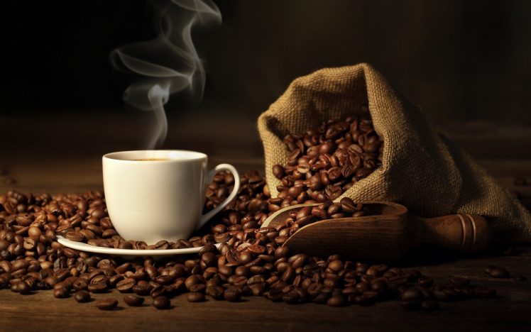 coffee, Cup, Smoke, Sack HD Wallpaper Desktop Background