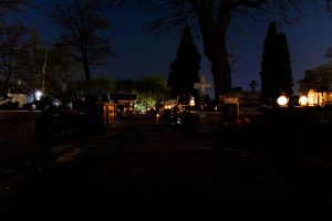 cemetery, Poland, Night, Cross