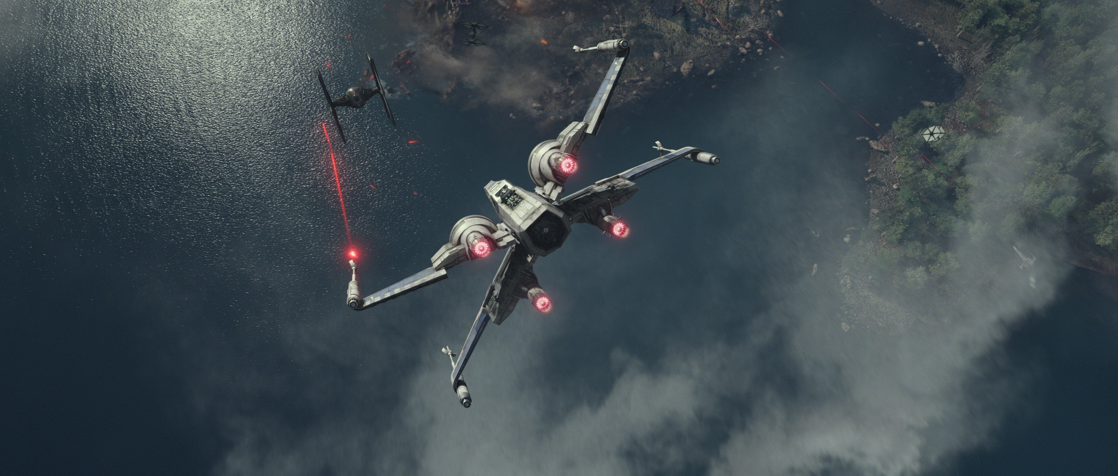 Star Wars: The Force Awakens, X wing, TIE Fighter, Movies Wallpaper