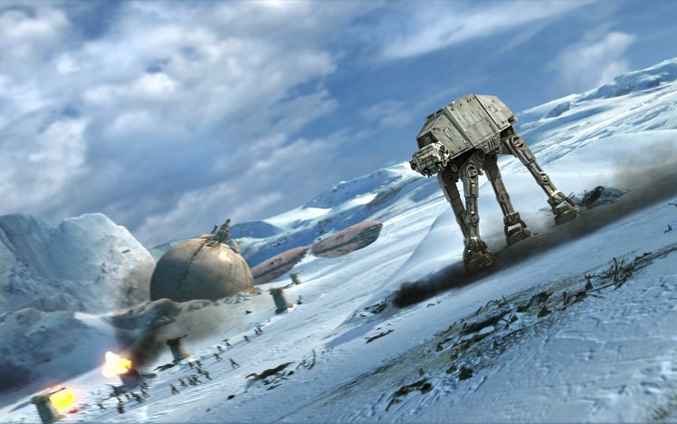 Star Wars, AT AT Walker, Battle of Hoth, Battlefield HD Wallpaper Desktop Background